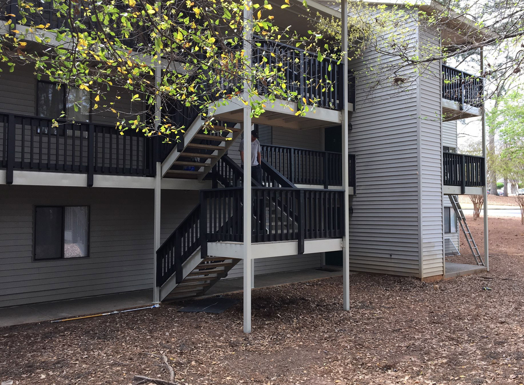 Village Lakeside Exterior Apartment Painting After