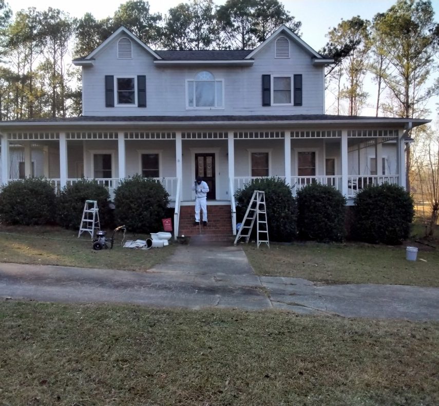 before exterior painting