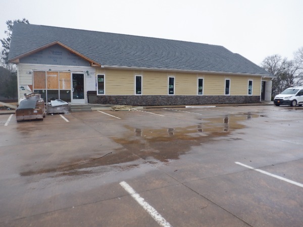 Parking Lot Parking Stripes Before