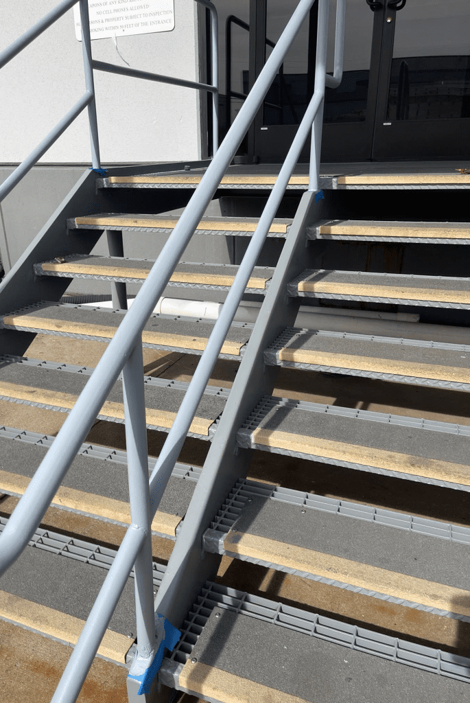 Rusted Metal Stairway Restored Before