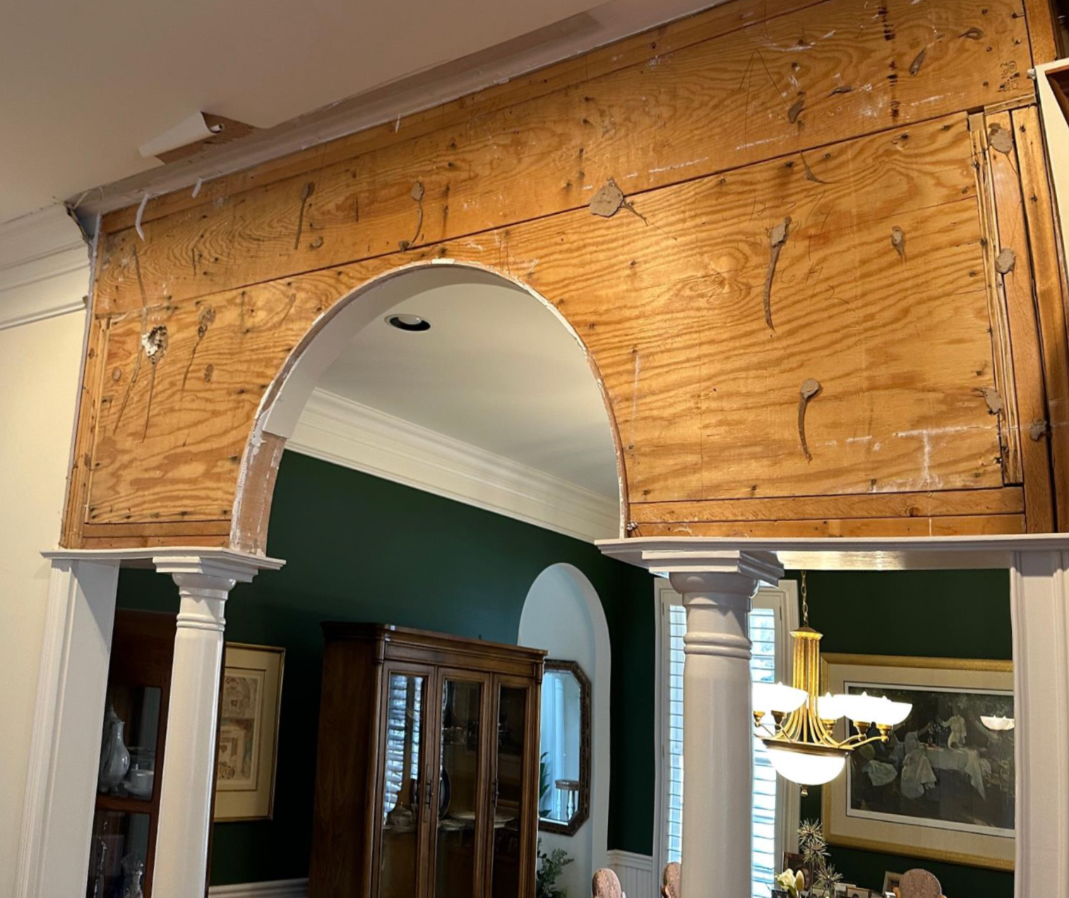 Interior Archway Restoration Project Before