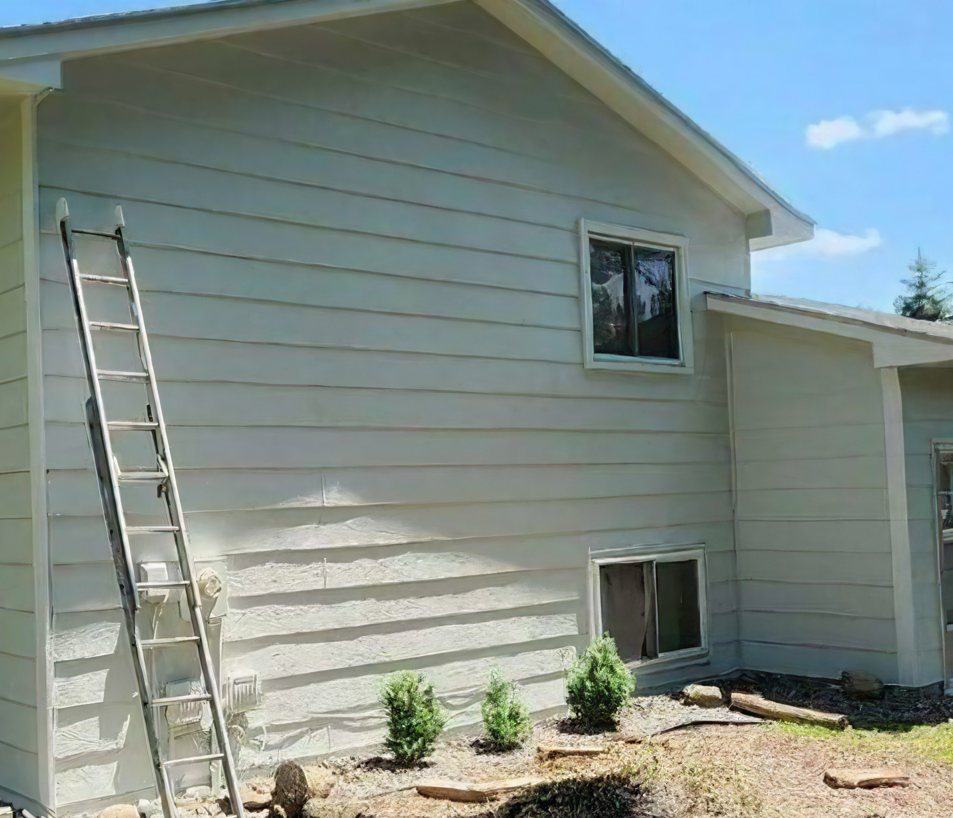 Teal Home Exterior Repainted After
