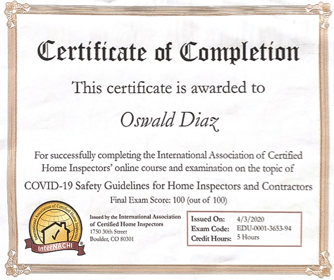 safety guidelines certificate