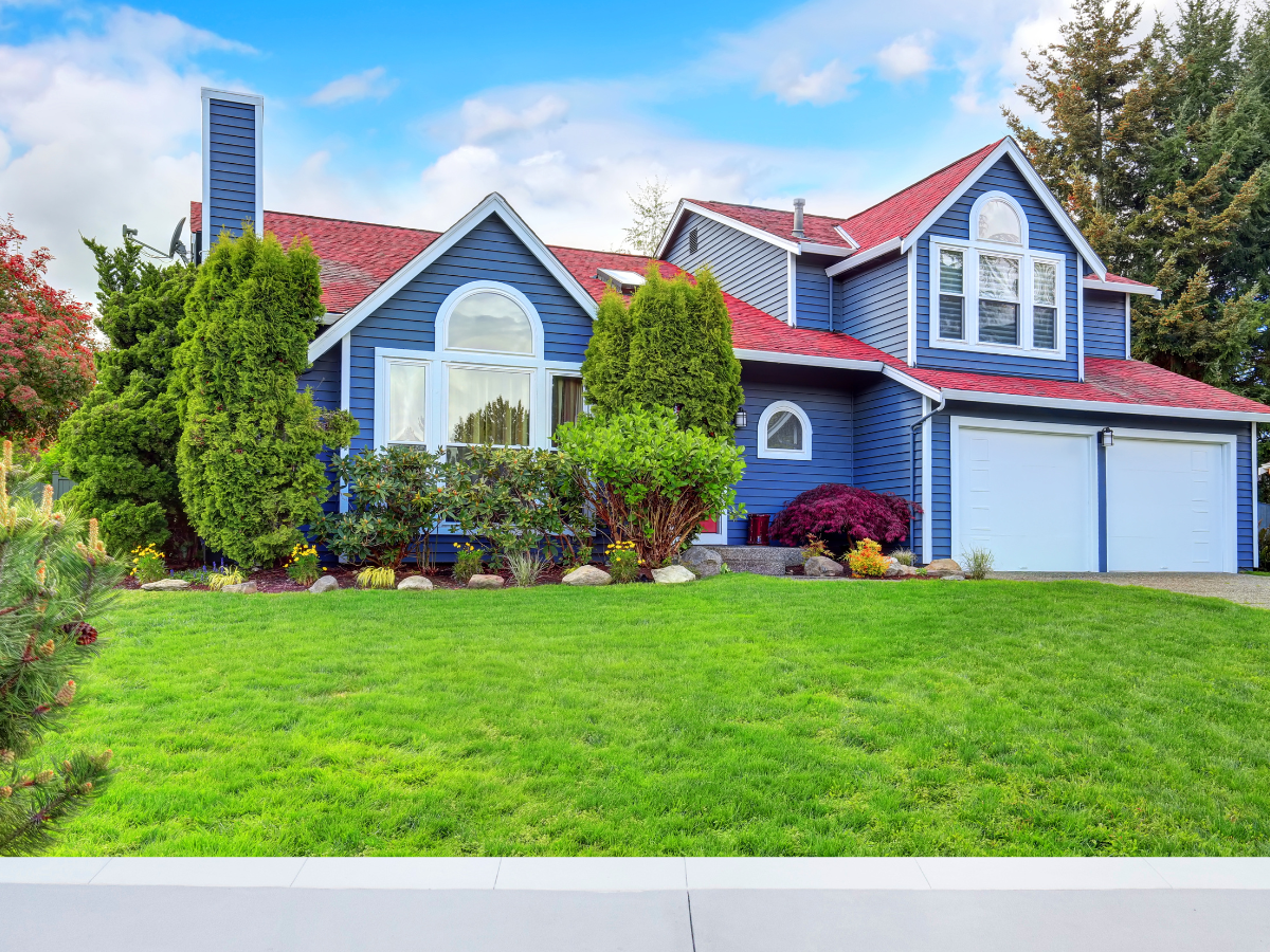 blue texas house exterior