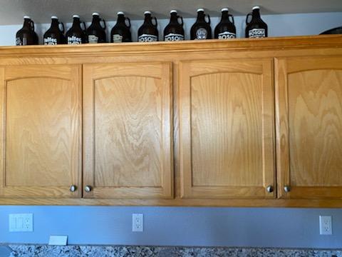 wooden cabinets refinishing before alternate view