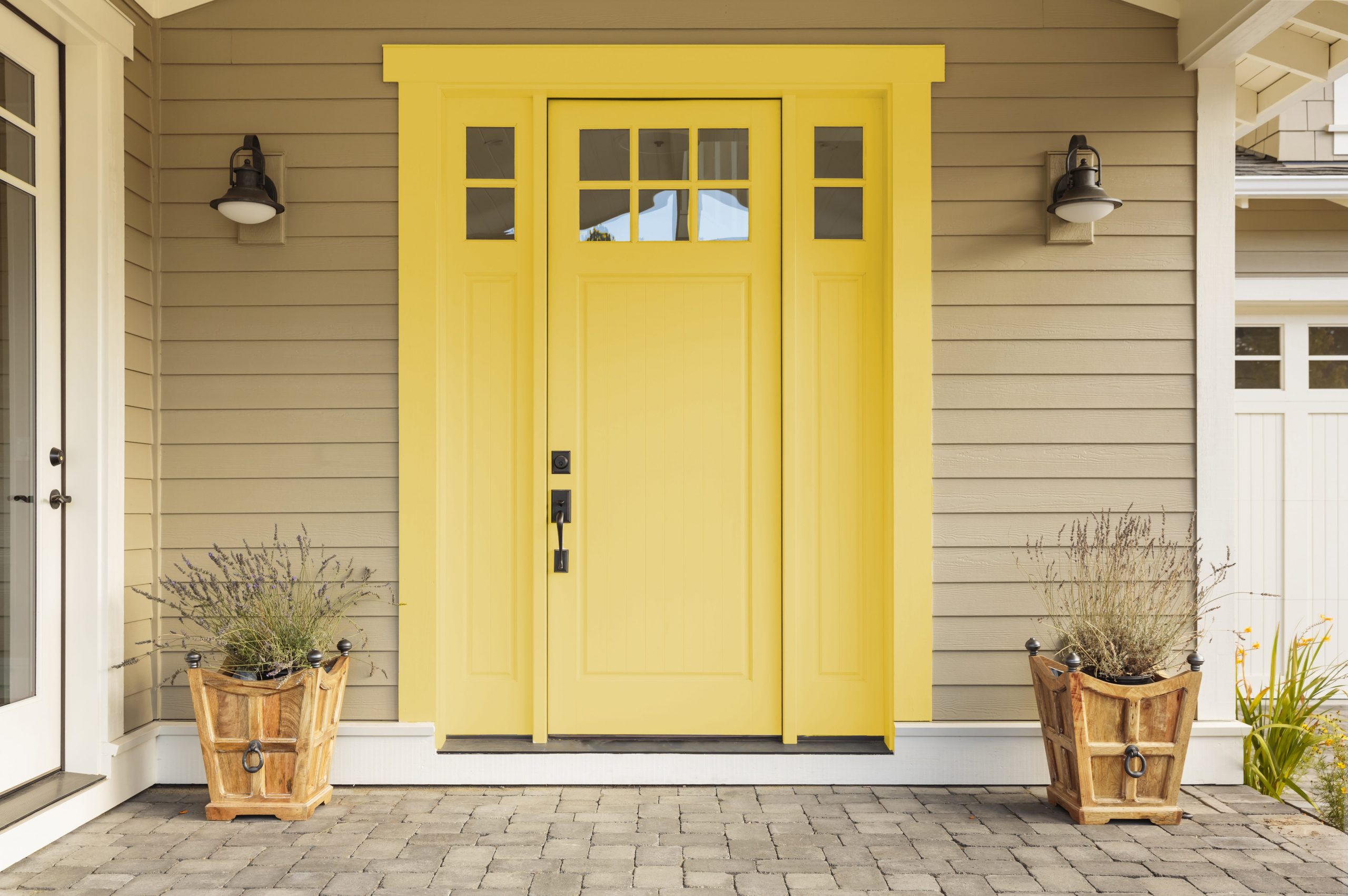 residential exterior yellow door