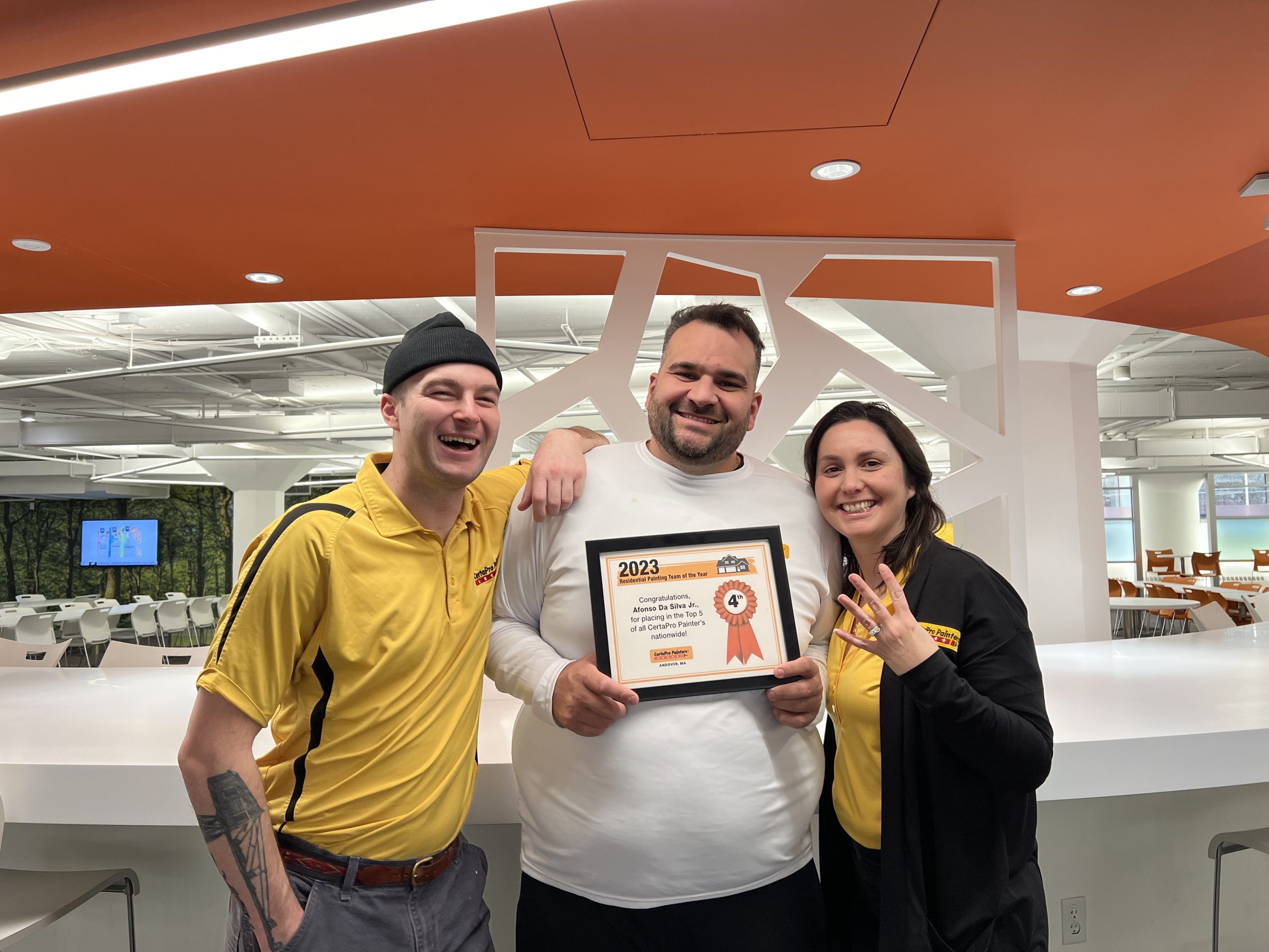 the team at certapro painters of andover, MA celebrating