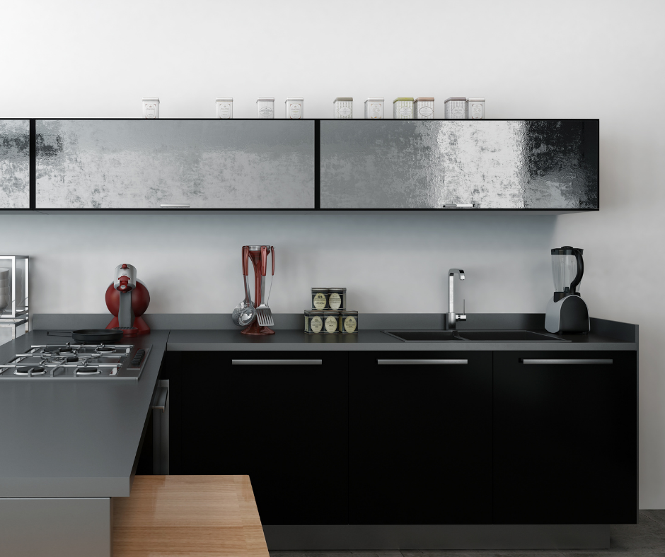 black kitchen cabinets
