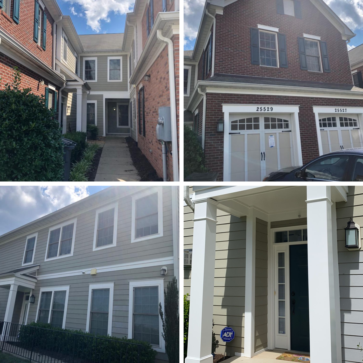 4 photo grid of Villas at Eastgate painting project