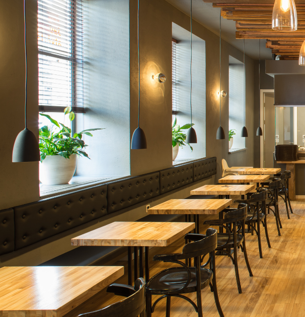 interior of restaurant in arlington, va