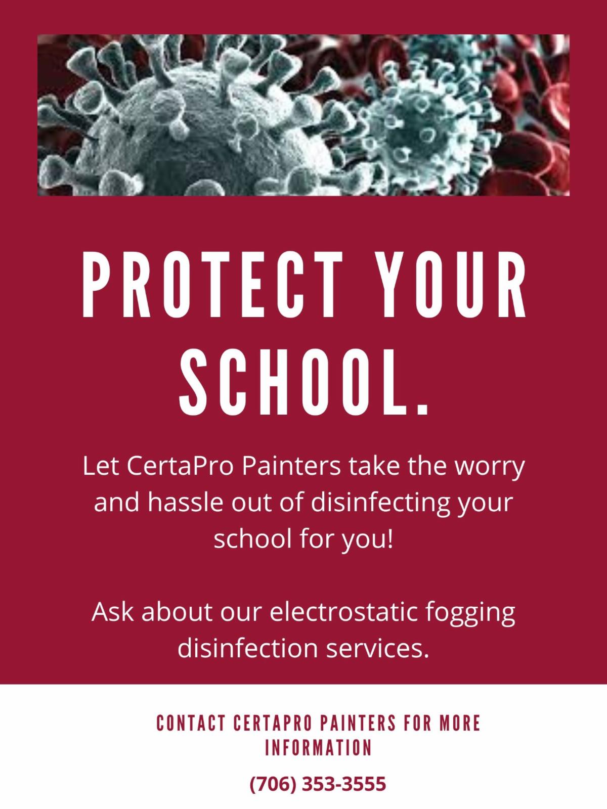 banner for school disinfecting for Covid