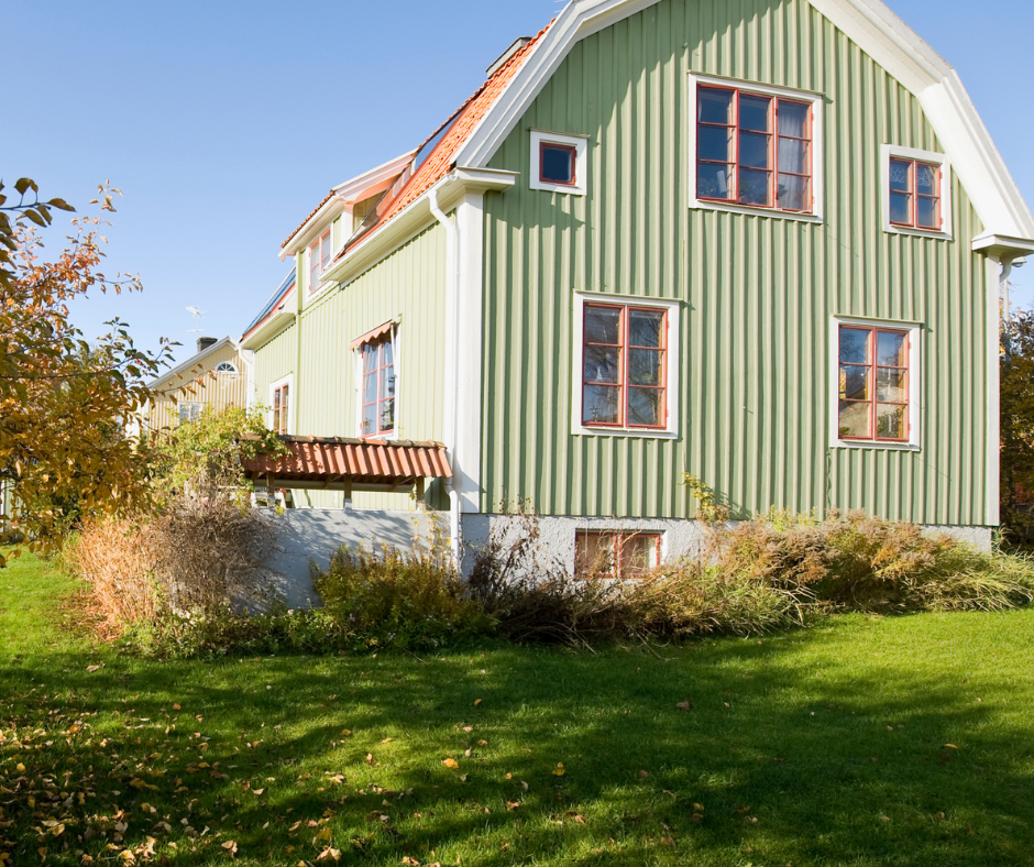 House with green paint