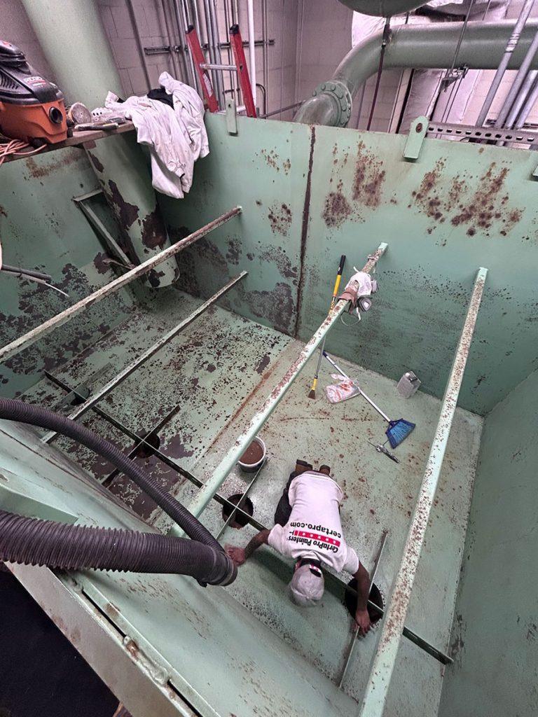 industrial tank coaing before