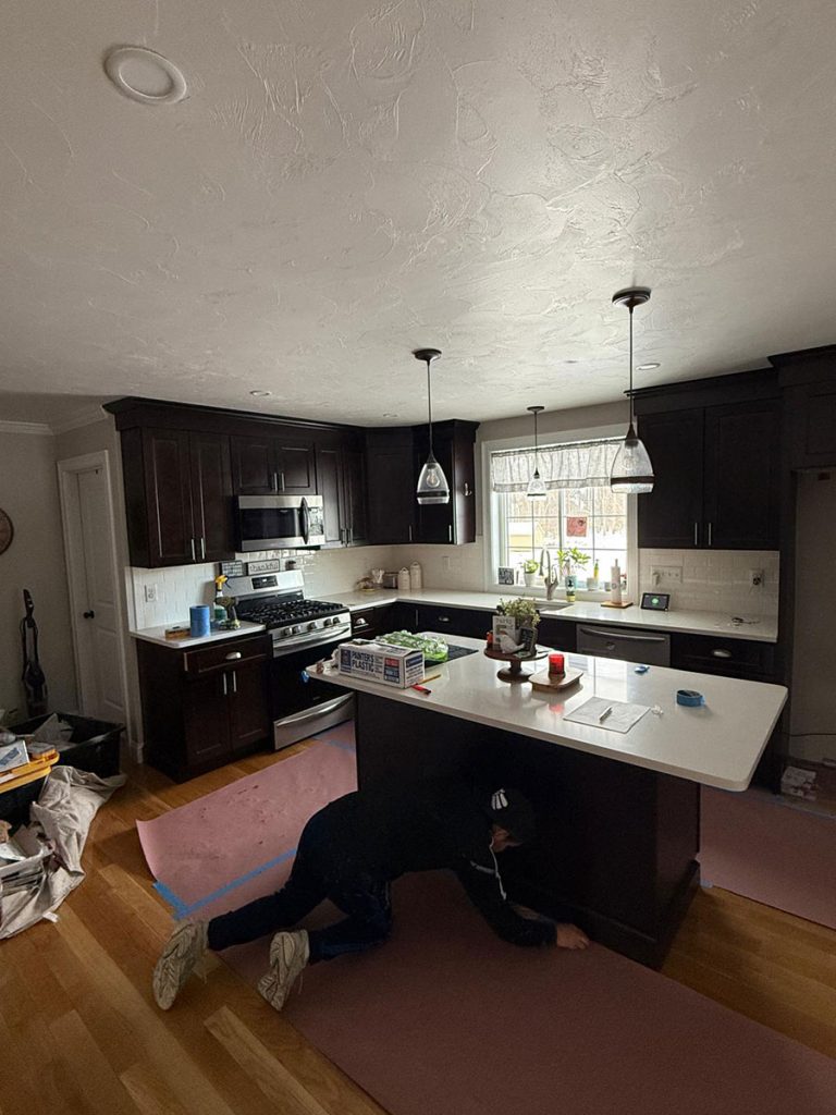 kitchen cabinet painting before