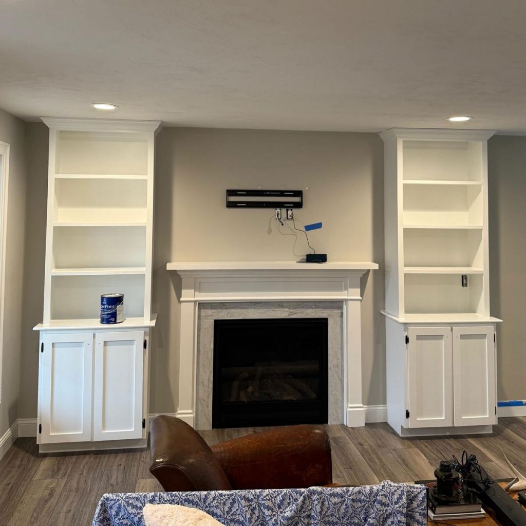 entertainment stand painting before