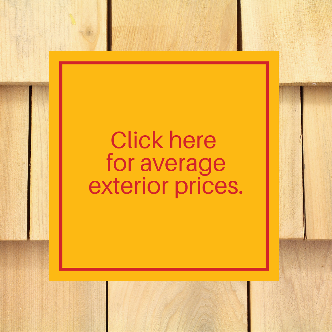 Cedar shingles caption "Click here for average exterior prices"