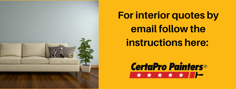 Grayish blue wall with white couch