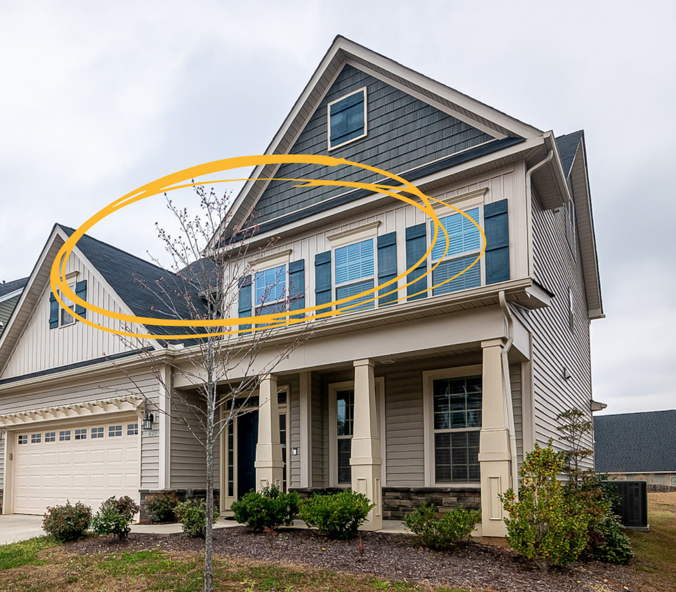 House with blue gray accents
