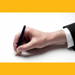 hand siging with pen