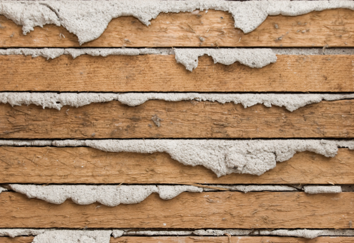 Wood lath with mortar