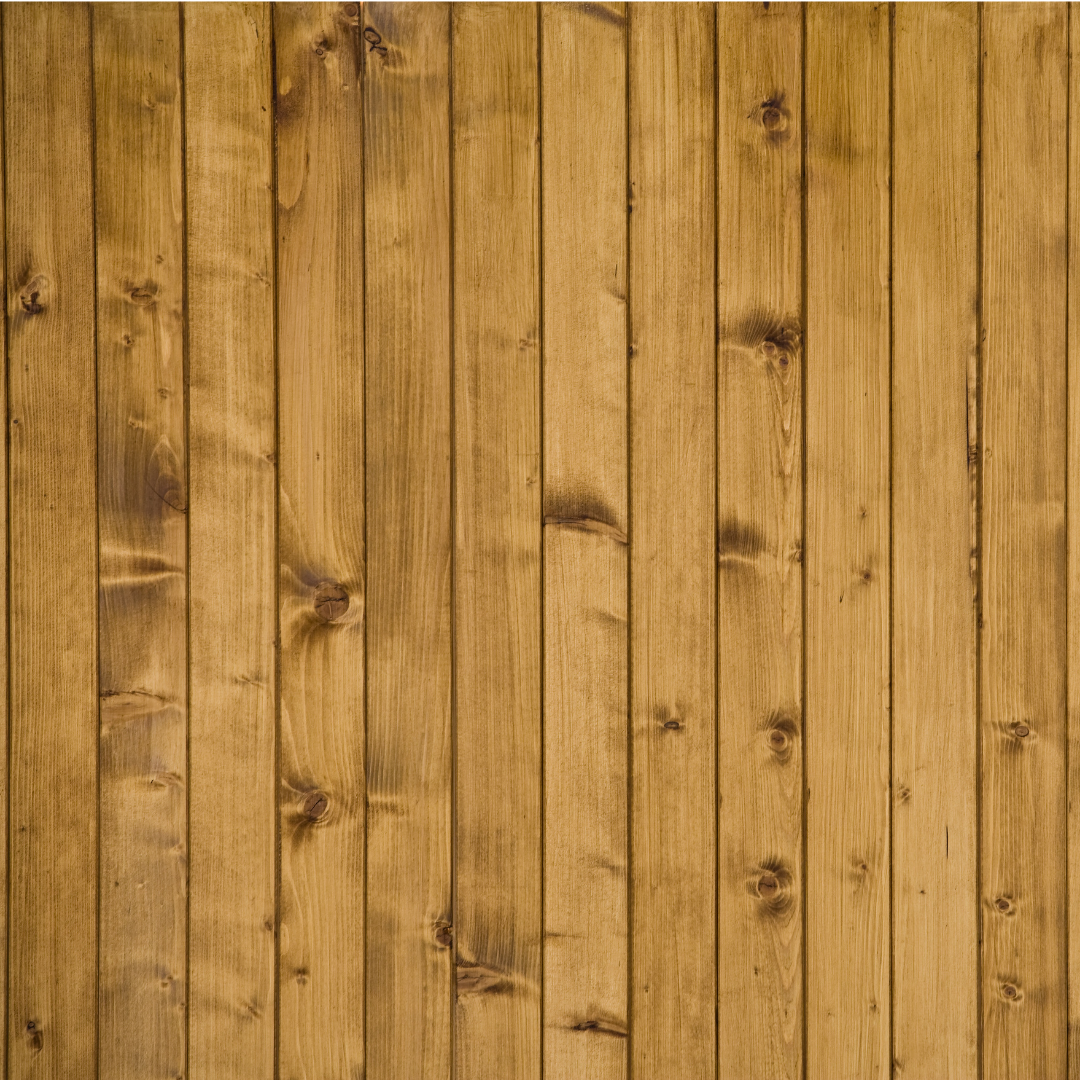 wall of stained wainscot