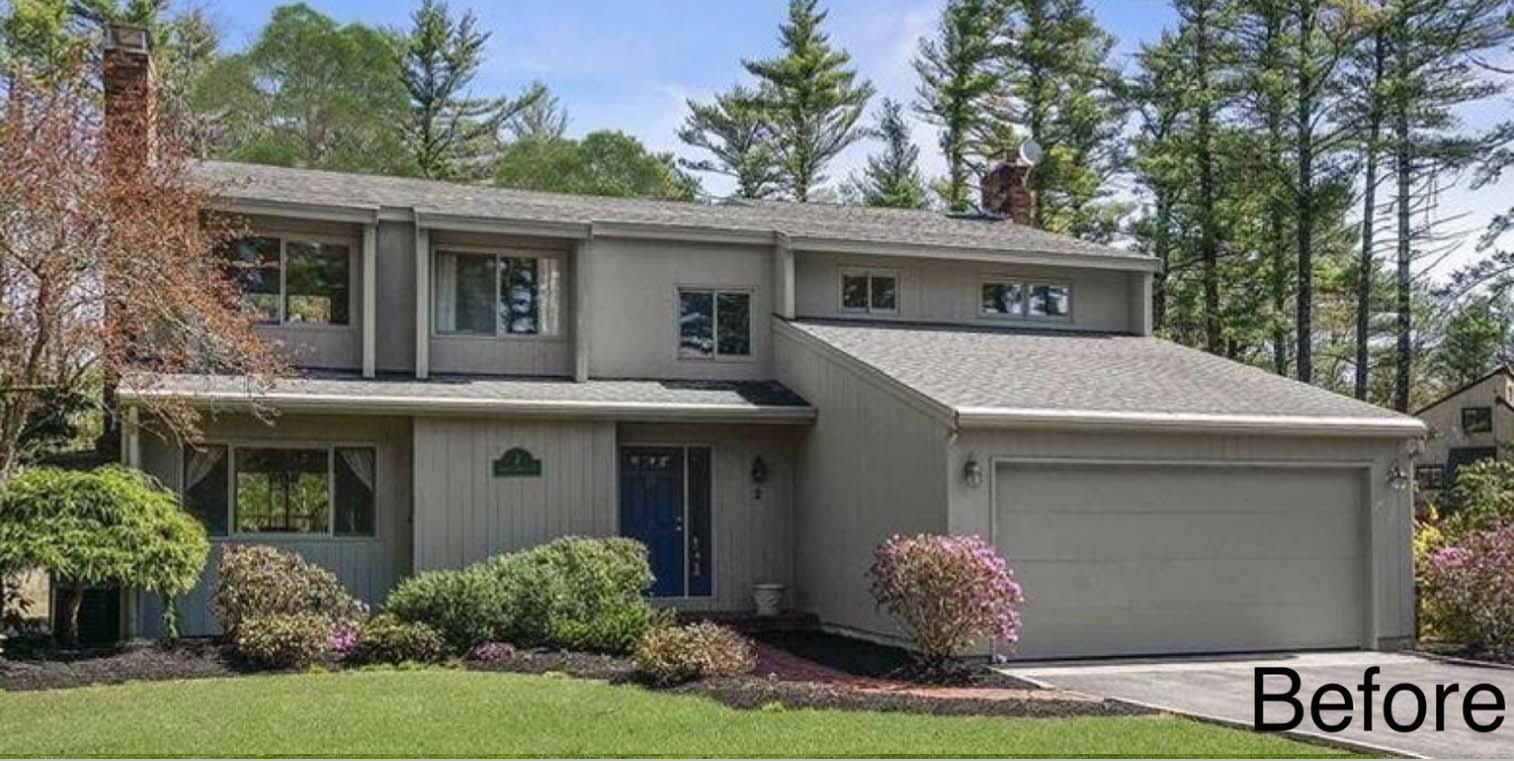 before exterior painting project in duxbury massachusetts