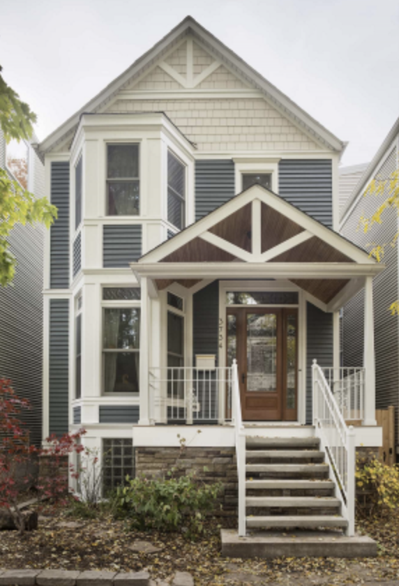 Shingled home using Hardie Board Shingles