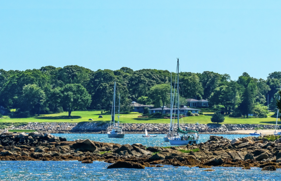 Sailboats and ocean in Dartmouth Massachusetts