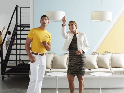 customer talking to a certapro employee