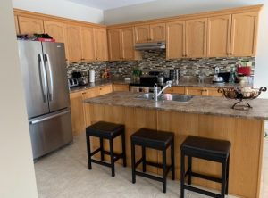 Kitchen Cabinet Repainting Before & After Before