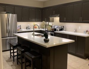 Kitchen Cabinet Repainting Before & After After