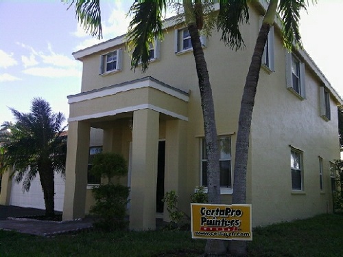 Exterior painting by CertaPro house painters in Sunrise, FL