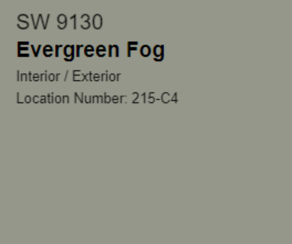 evergreen fog sherwin williams interior colors
