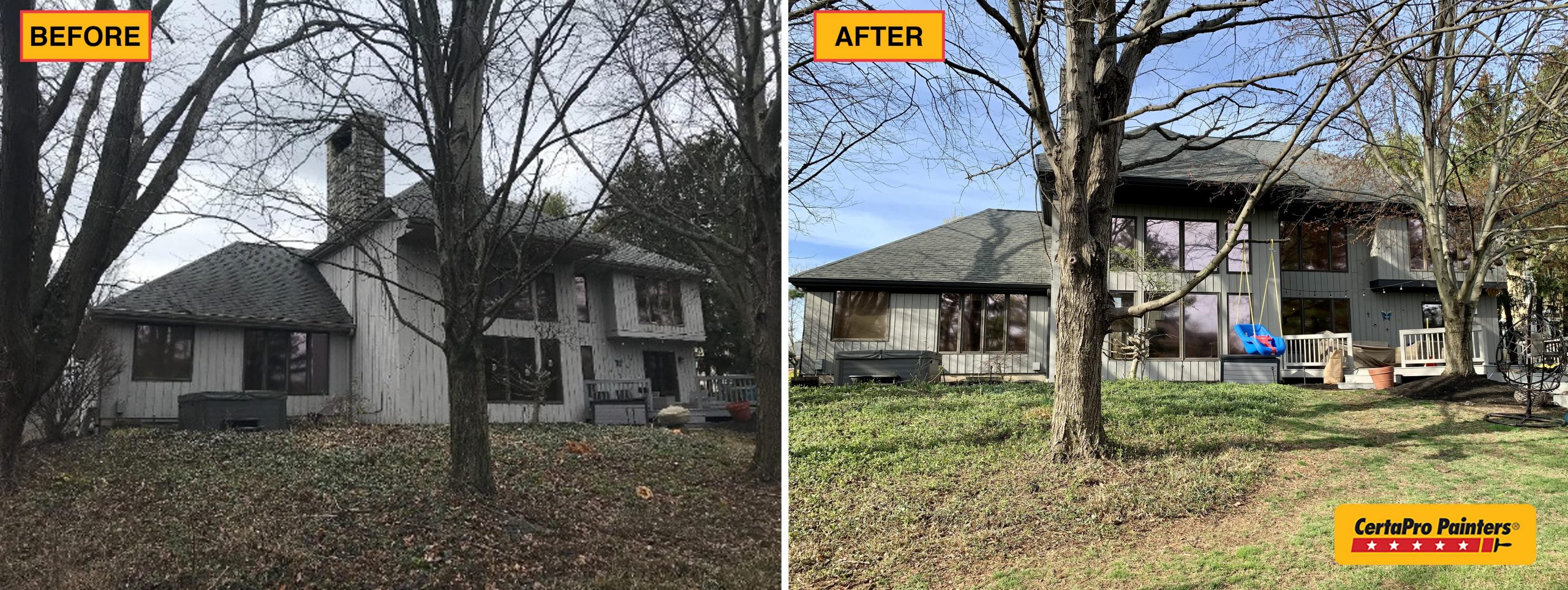 back of house after paint job