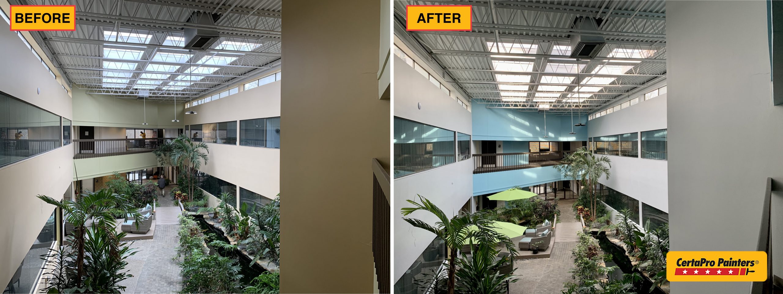 before and after office park