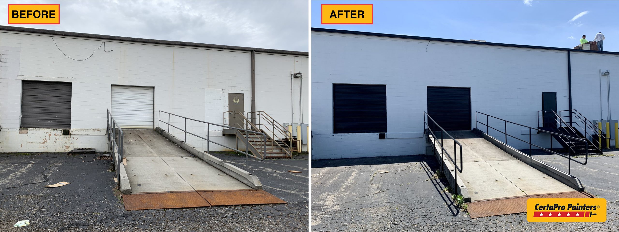 exterior before and after