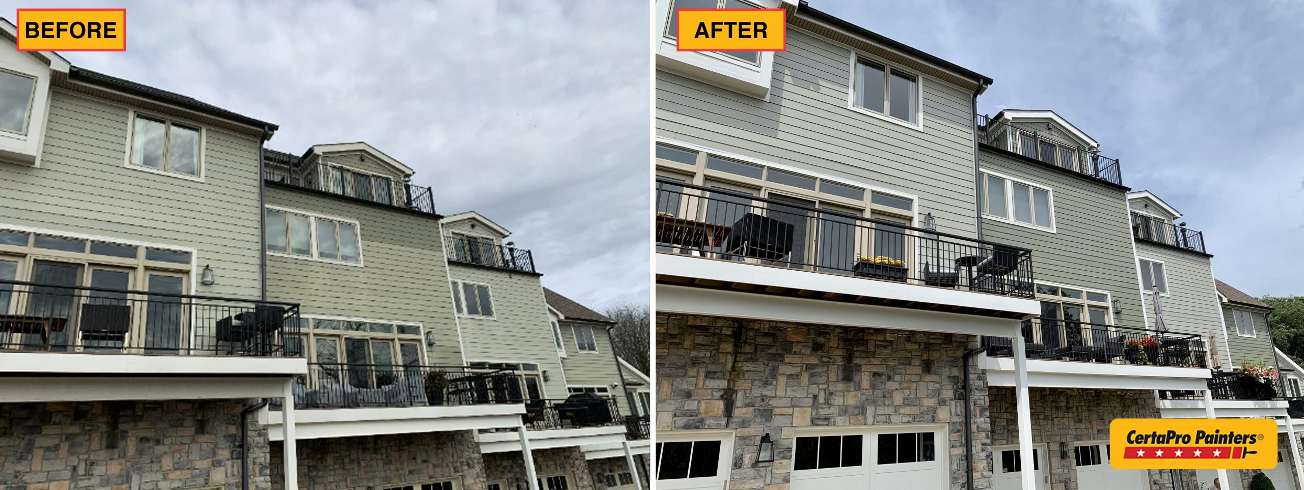 Woodland Vista before and after painting