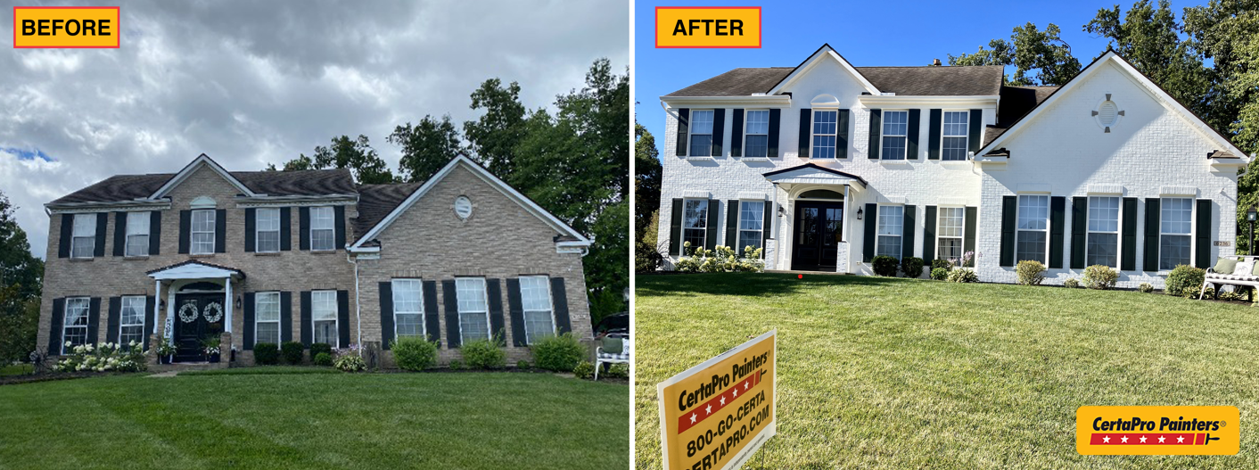 Exterior Brick & Accent Refresh (Before & After)