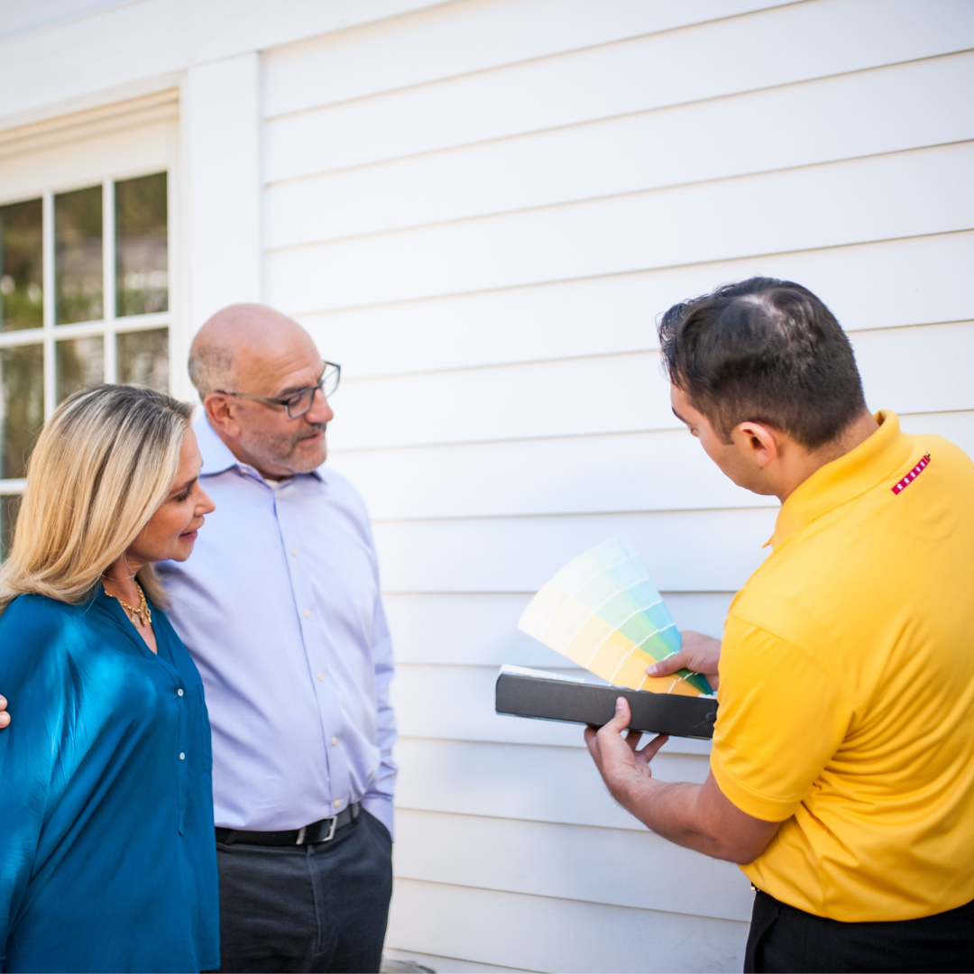 certapro exterior painters present paint colors to clients