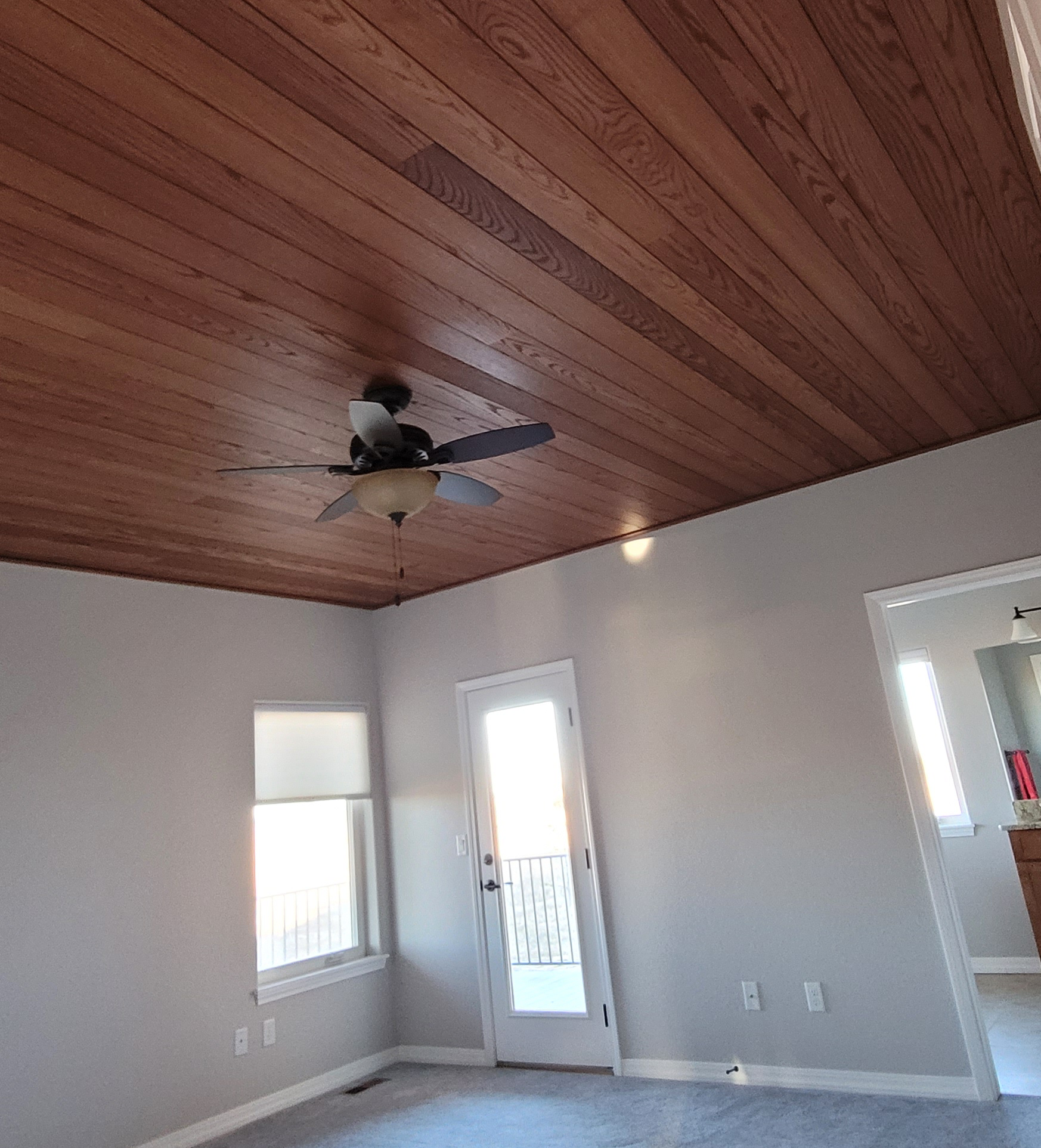 Stain to Paint Ceiling Before