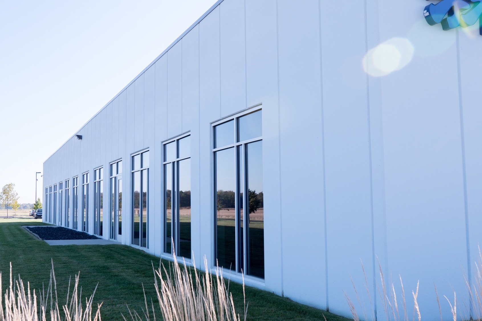 white painted exterior