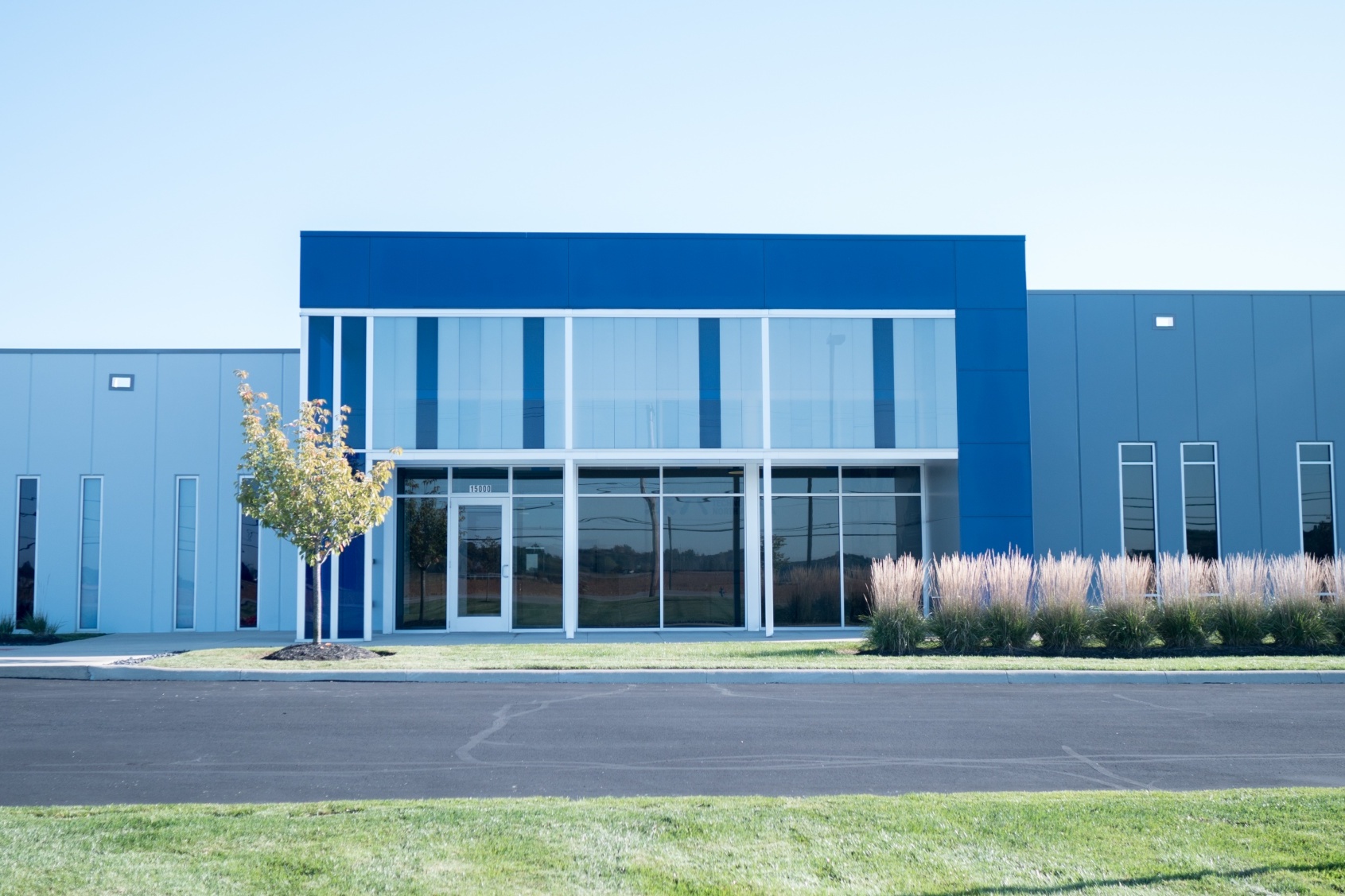 Blue painting at headquarters