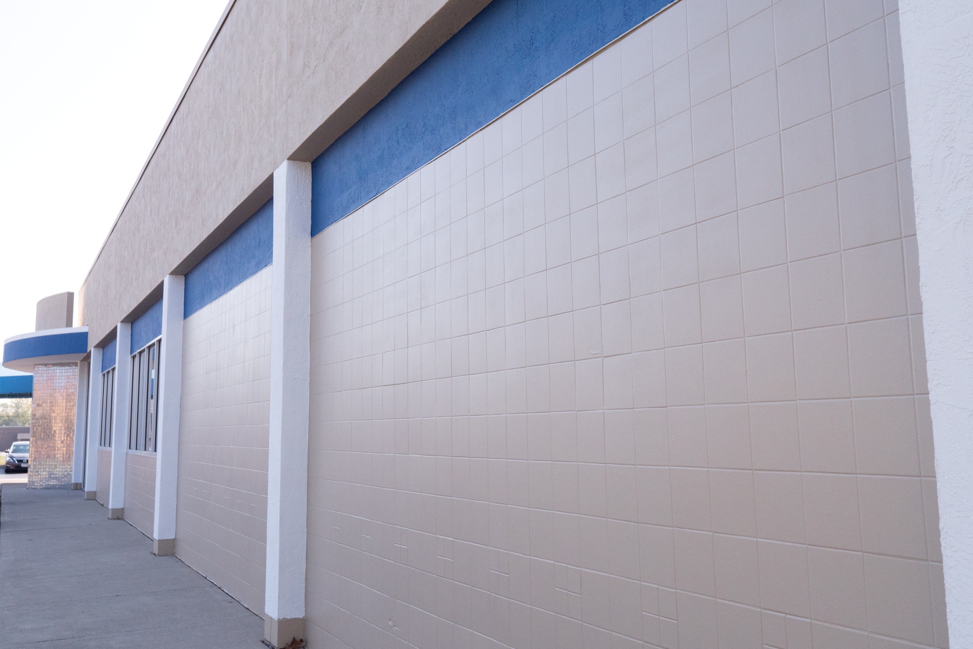 repainted concrete wall