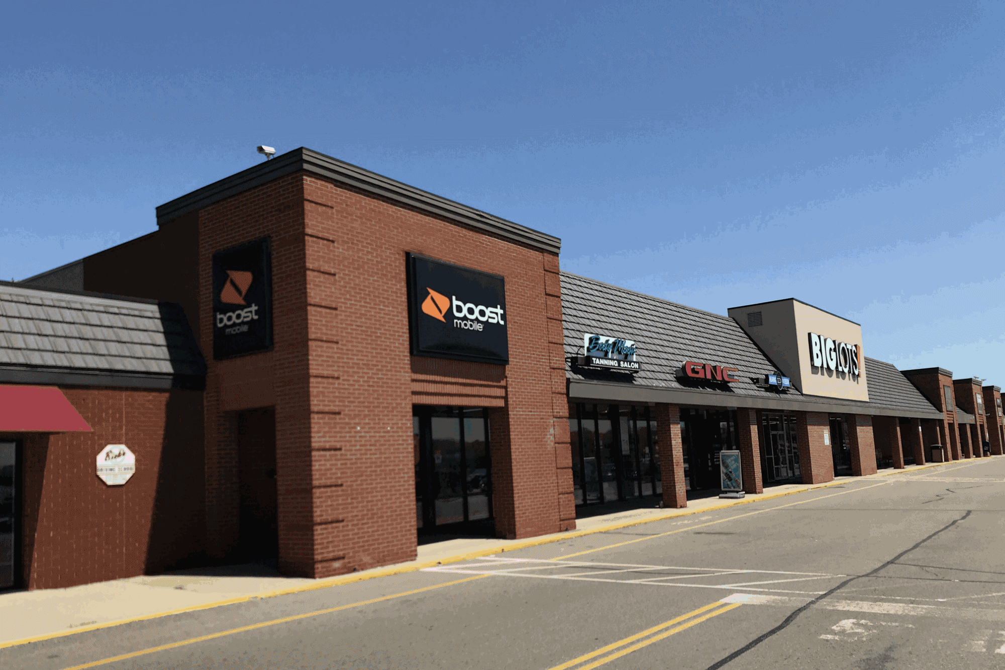 Unpainted storefront