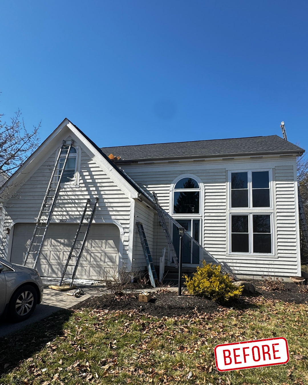 Hilliard home exterior painting job prepped by CertaPro Columbus Ohio