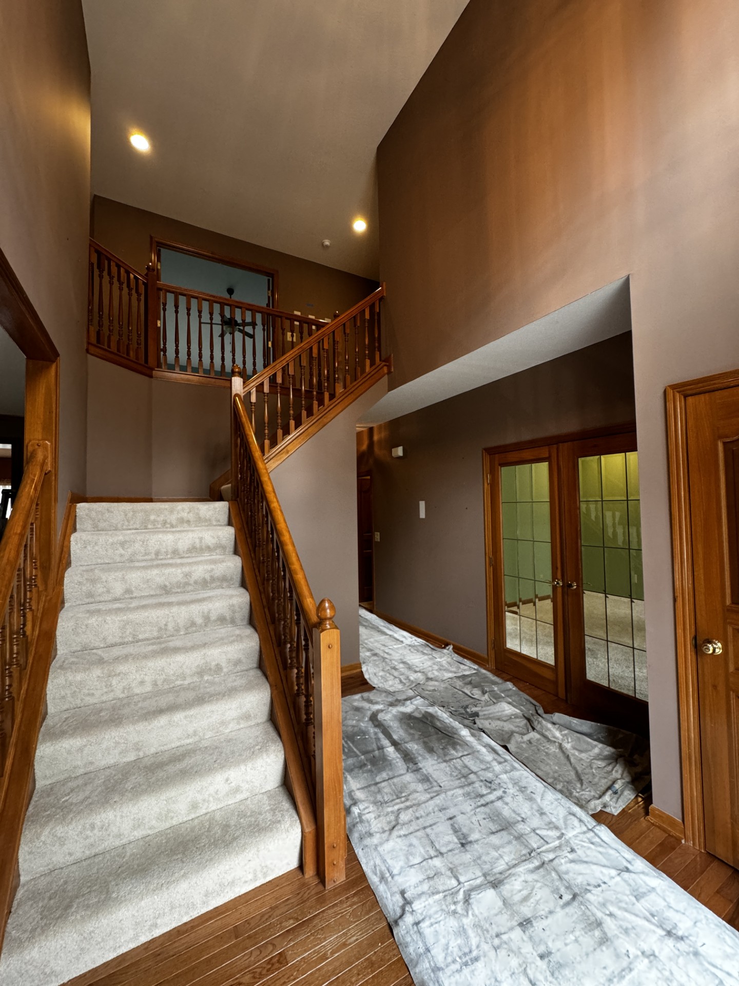 Brick fireplace before painting by CertaPro Painters of Columbus