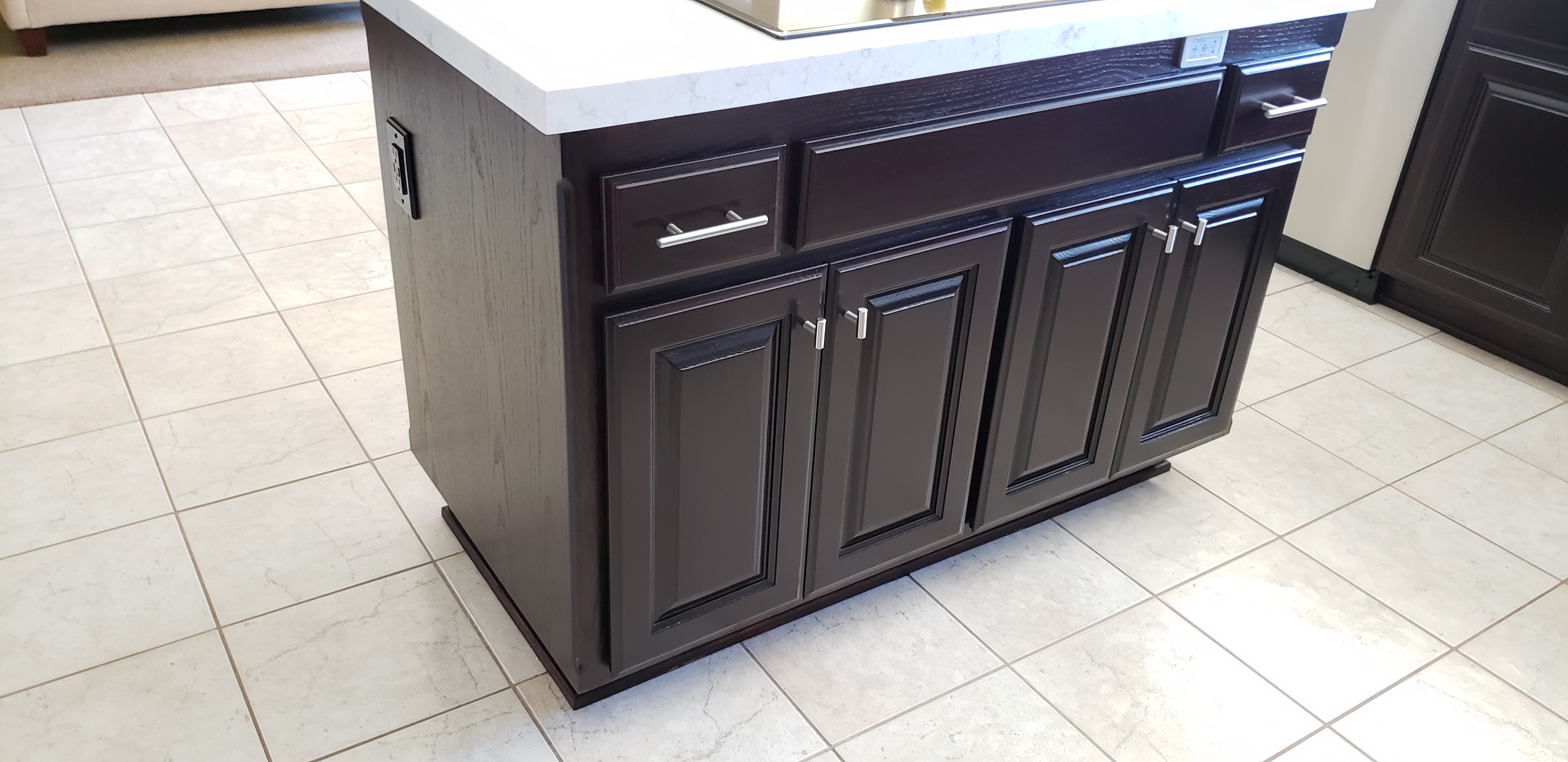 espresso painted cabinet