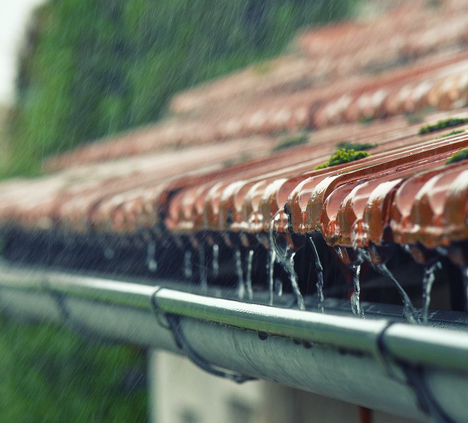 raining on California house