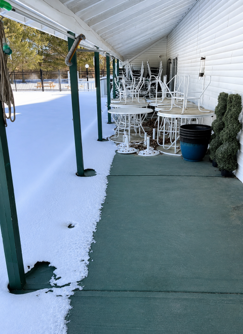 Pool Walkway Project Before