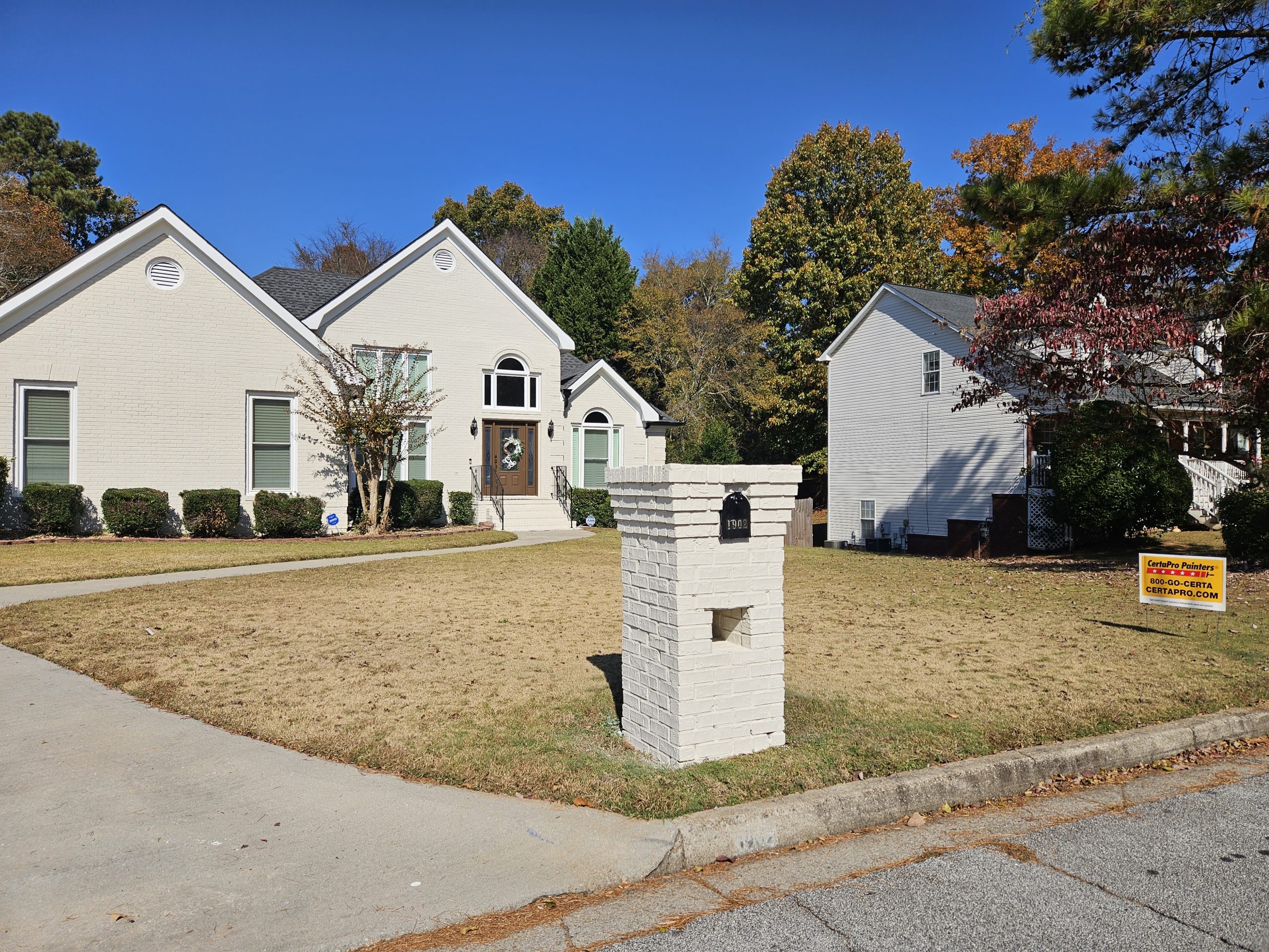 Snellville Home Brick Exterior After